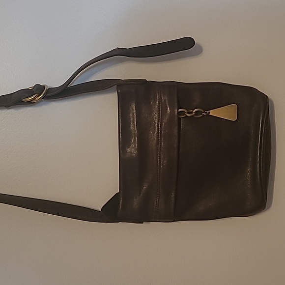 Americana by Sharif Handbags - Americana by Sharif Dark Brown Leather   shoulder  handbag